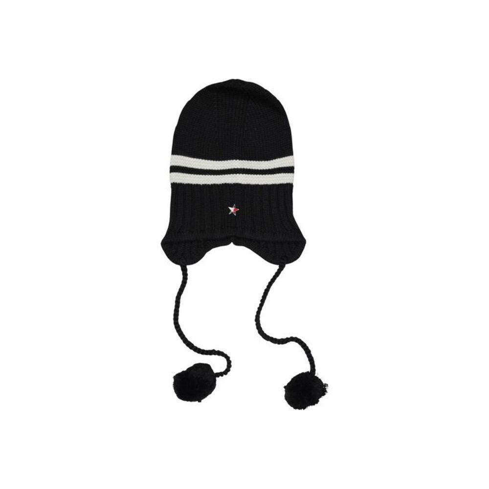 Tommy Hilfiger Jeans Black And White Recycled Wool Cap (Baseball Women's Hat)